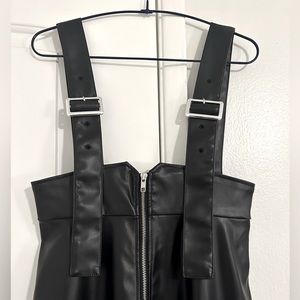 Unique Faux leather long dress